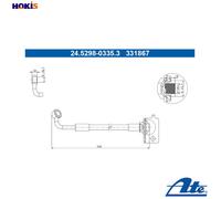 ATE 24.5298-0335.3 Brake hose