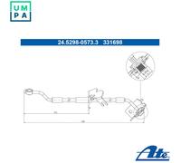 ATE 24.5298-0573.3 Brake hose