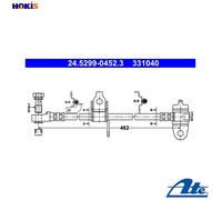 BRAKE HOSE 24.5299-0452.3 FOR FORD TRANSIT/TOURNEO/Bus/Van/Platform/Chassis 2.4L
