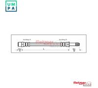 BRAKE HOSE 4110048 FOR BMW M47D20 2.0L 4cyl 5 E39 M57D25 M51D25 2.5L M54B30 3.0L