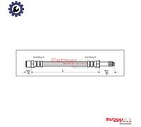 BRAKE HOSE 4110048 FOR BMW M47D20 2.0L 4cyl 5 E39 M57D25 M51D25 2.5L M54B30 3.0L