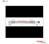 BRAKE HOSE 4110048 FOR BMW M47D20 2.0L 4cyl 5 E39 M57D25 M51D25 2.5L M54B30 3.0L