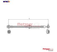 Metzger Autoteile Brake Hose 4110132 for NISSAN X-TRAIL (46210-8H300/46210-8H30A)