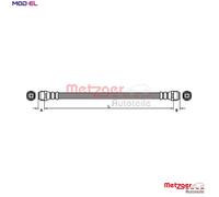 BRAKE HOSE 4110360 FOR PORSCHE M 05.9E/MCN.RB 3.0L 6cyl CAYENNE SUV