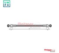 BRAKE HOSE 4110360 FOR PORSCHE M 05.9E/MCN.RB 3.0L 6cyl CAYENNE SUV