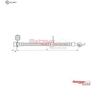 Flexible brake hose 4110986 METZGER for TOYOTA AVENSIS Saloon AVENSIS Estate