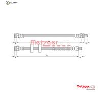 BRAKE HOSE 4110995 FOR SMART M160.920/923/921/922 0.7L OM660.940 0.8L 3cyl