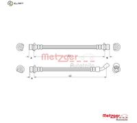 Metzger Autoteile Brake Hose 4111072 for Honda Civic VIII Hatchback