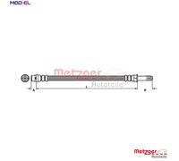 BRAKE HOSE 4111092 FOR VW LT/Mk/II/Platform/Chassis/28-46/Van/Bus/28-35 2.3L