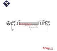 METZGER 4111436 Brake hose