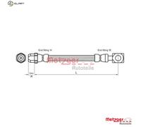 METZGER 4111436 Brake hose