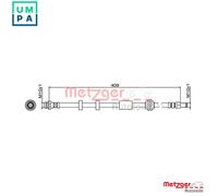 METZGER 4111468 Brake hose