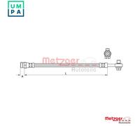 BRAKE HOSE 4111477 FOR VW AUDI A3/Sportback/S3 DFGA/CRBC/DCYA/CRUA/CRMB 2.0L