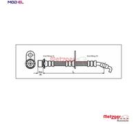 METZGER 4112199 Brake hose