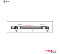 METZGER 4112519 Brake hose