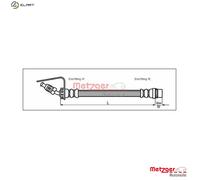 METZGER 4114761 Brake hose