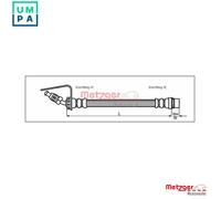 METZGER 4114761 Brake hose