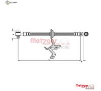 BRAKE HOSE 4116209 FOR MERCEDES-BENZ M 111.977 2.3L 4cyl M-CLASS 2.7L 5cyl 3.7L