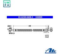 Flexible brake hose 83.6238-0408.3 ATE for VW TOUAREG