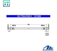 ATE 83.7704-0100.3 Brake hose