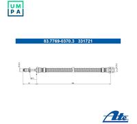 BRAKE HOSE 83.7769-0370.3 FOR MERCEDES-BENZ C-CLASS/Convertible/T-Model 4.0L