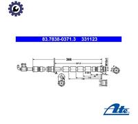 BRAKE HOSE 83.7838-0371.3 FOR FORD FIESTA/VI/Van KVJA/F6JD/F6JB 1.4L T3JA 1.6L