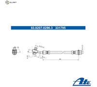 ATE 83.8207-0296.3 Brake hose