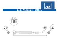 Brake Hose ATE 24.5176-0455.3 For OPEL