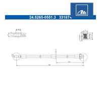 ATE 24.5265-0551.3 Brake hose