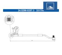 ATE 24.5296-0257.3 Brake hose