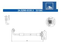 ATE 24.5298-0335.3 Brake hose