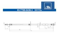 ATE 83.7769-0436.3 Brake hose