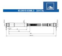 ATE 83.8615-0366.3 Brake hose