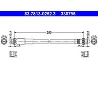 Brake Hose ATE Fits AUDI 200 Avant V8 44 44Q 4C 441611707