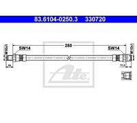 Brake Hose ATE Fits AUDI 80 90 Coupe Quattro 81 85 8B B2 B3 S2 481611701