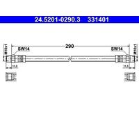 Brake Hose ATE 24.5201-0290.3 for BMW 3 (E21) 1.6 1981-1984
