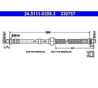 Brake Hose ATE Fits CITROEN Xantia 96109017