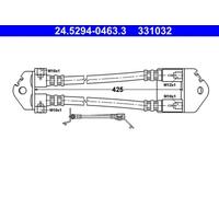 Brake Hose ATE Fits FORD Transit TOURNEO 4041435