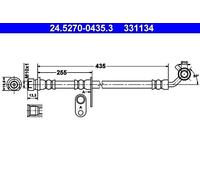Brake Hose ATE Fits HONDA Cr-V II 01466-S9A-000