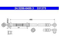 ATE 24.5286-0400.3 Brake hose