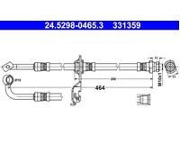 ATE 24.5298-0465.3 Brake hose