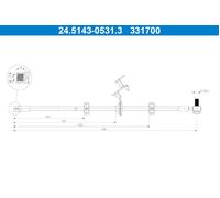 ATE 24.5143-0531.3 Brake hose