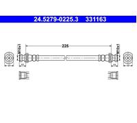 ATE 24.5279-0225.3 Brake hose
