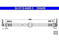 Brake Hose ATE Fits PEUGEOT 205 I II 309 480631