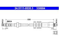 Brake Hose ATE 24.5111-0535.3 for PEUGEOT 406 (8B) 2.0 1995-2004