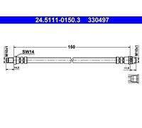 Brake Hose ATE Fits RENAULT 25 Laguna I Grandtour 7704002443