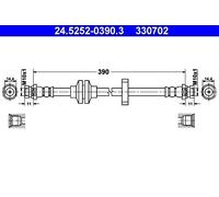 ATE 24.5252-0390.3 Brake hose
