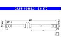 ATE 24.5111-0485.3 Brake hose