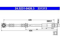 Brand New Brake Hose For Saab 9-5 97-09 4565743