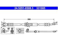 ATE 24.5291-0508.3 Brake hose